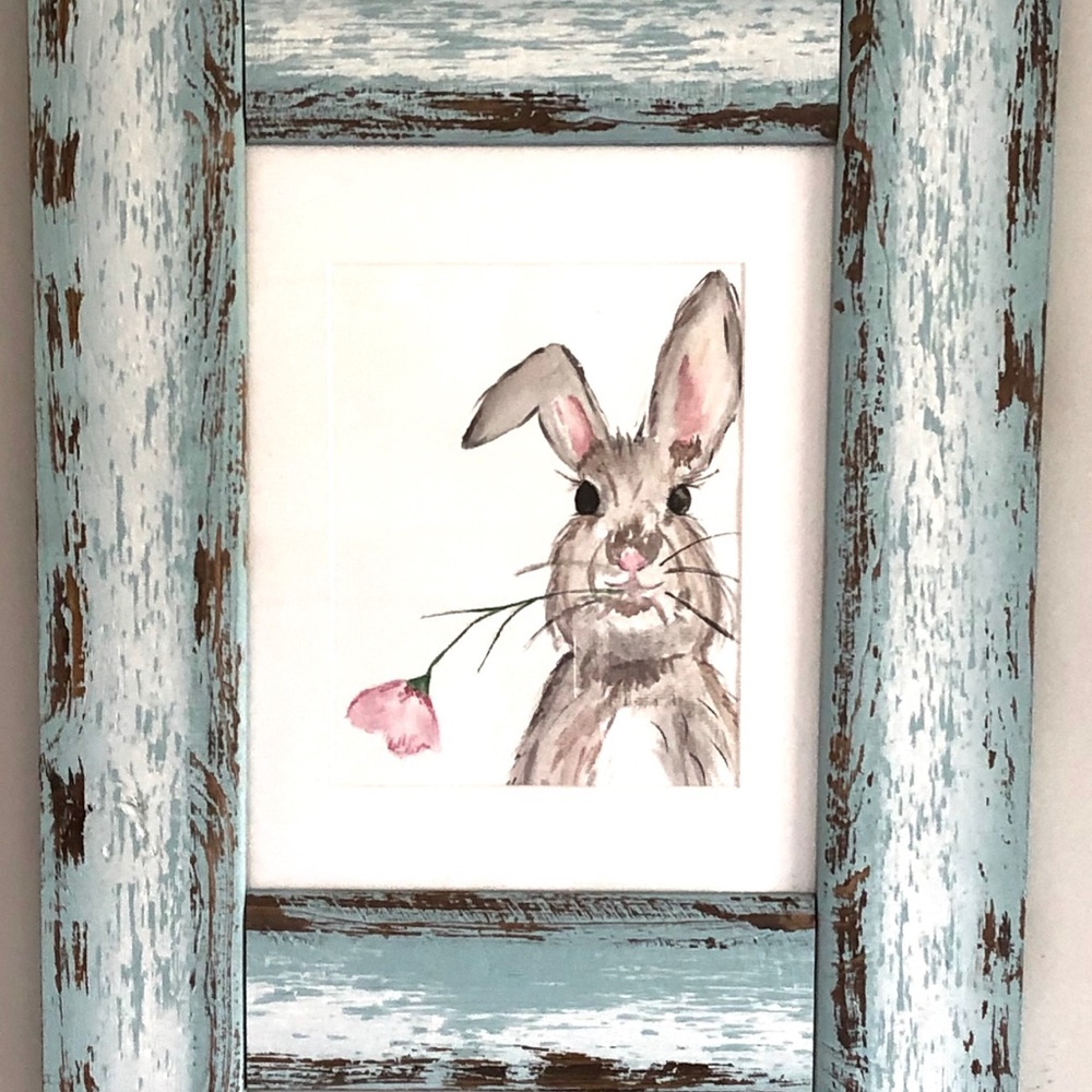 Original watercolor bunny